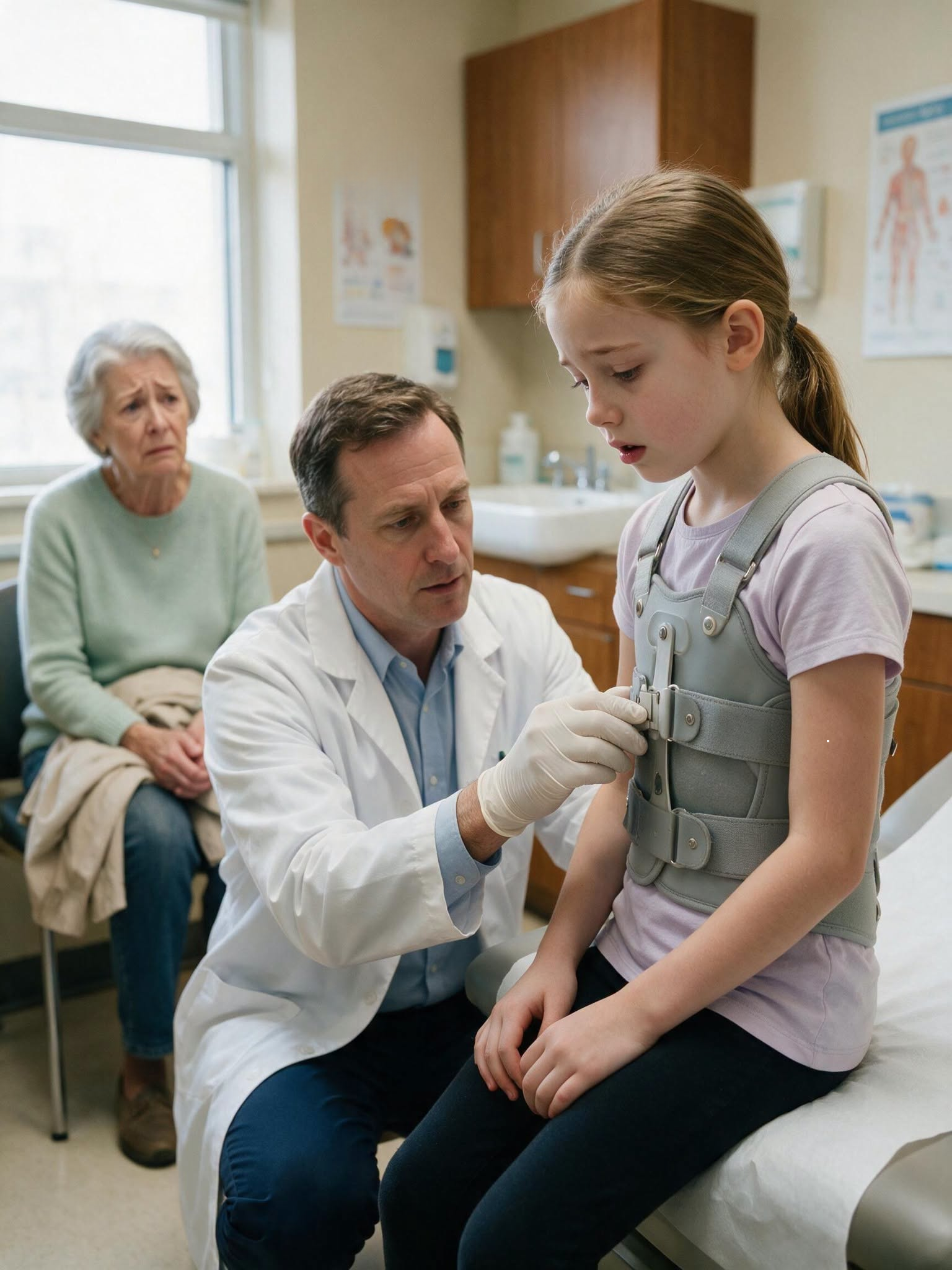 “I was just ten years old when my grandmother took me to an orthopedic clinic with a small padlock attached to my back brace. She informed the doctor that it was essential to prevent me from removing it. At first, he didn’t say anything. Then he requested a cable cutter, unfastened the brace, examined the marks on my skin—and turned to my father with one question that altered everything.”